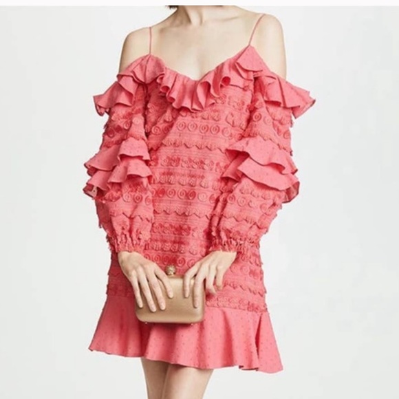 ALEXIS Pink Embroidered Calypso Mini Dress Size: M - Picture 6 of 6